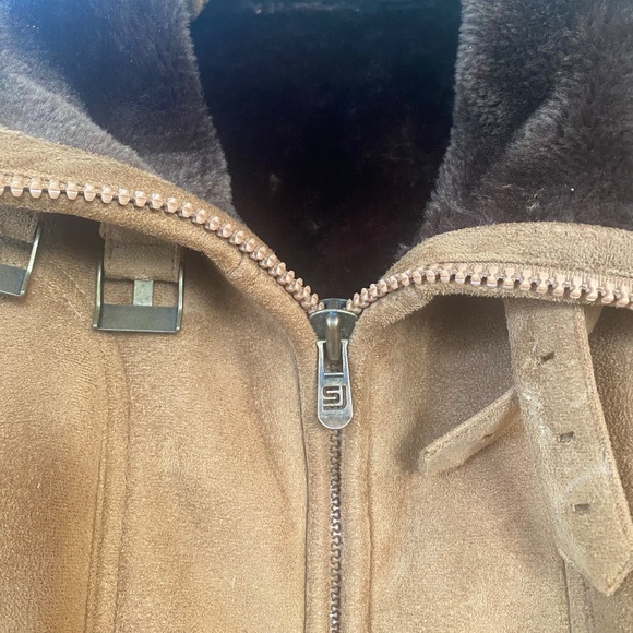 Vintage Sean John Suede Brown Men's Bomber Fur Lined Coat/Jacket Size XXL - Picture 12 of 12